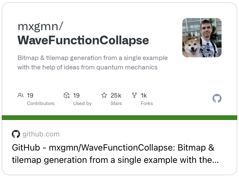 단 한 장의 예시 이미지로 완벽한 맵과 텍스처를 창조하는 절차적 생성의 명작, WaveFunctionCollapse